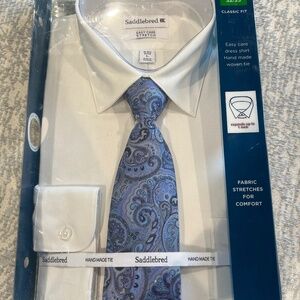 Men’s L classic fit dress shirt with tie